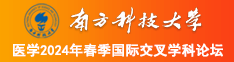 大吊插逼网站南方科技大学医学2024年春季国际交叉学科论坛